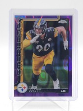 T.J. WATT 2025 TOPPS CHROME PURPLE LAVA REFRACTOR /75 STEELERS Q5692