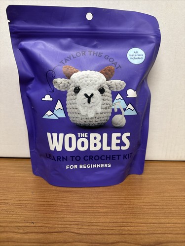 NEW The Woobles Mystery TAYLOR the Goat Crochet Kit & Hook Yarn