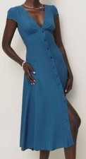 REFORMATION Women Blue wilda midi dress Size 12