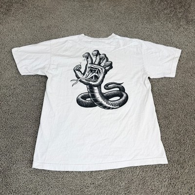 VINTAGE 90s Santa Cruz Skateboards Shirts Mens M White Screaming