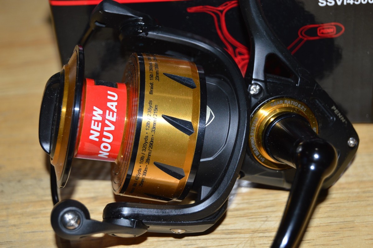 penn spinfisher VI 4500 spinning fishing reel 6.2:1 mono/braid