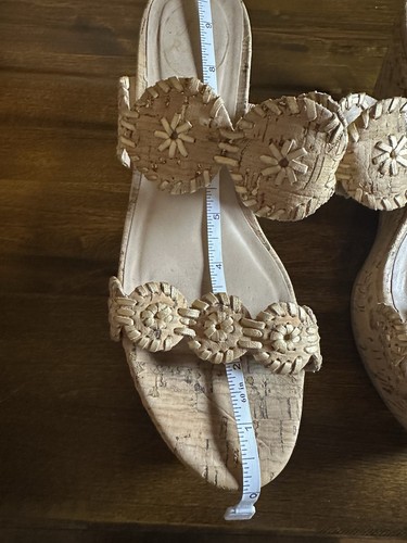 Jack Rogers Women’s Size 9 Gold Trim Wedge Heel Sandals - Picture 10 of 10