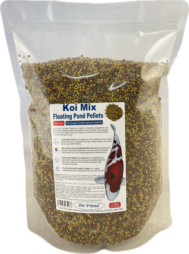 Koi Pond Fish Food Pellet Mix Colour Growth Spirulina Wheatgerm All Year Diet - Afbeelding 16 van 25
