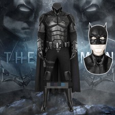 Batman Bruce Wayne Cosplay Costume Bodysuit Cloak Gloves Bracers Accessories Set