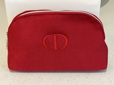 DIOR Beauty Red Cosmetic/Toiletry Makeup Bag CD LOGO TROUSSE POUCH