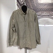 Columbia Plaid Long Sleeve Button Front Button Down Pocket Cotton Shirt XL