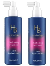 2 Pack, New HB Hair Biology Thickening Treatment 6.4 oz ea Serum Fuller Hair