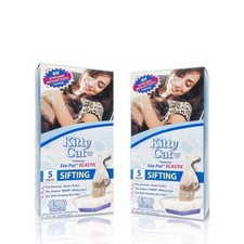 Kitty Cat Pan Disposable Elastic Sifting Liners- 5-Pack  1 Solid Transfer Li...