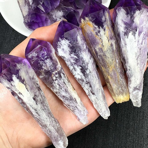 Natural Amethyst Quartz Crystal Cluster Rough Stone Geode Druzy Obelisk Healing - Picture 44 of 48
