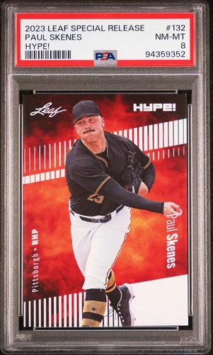 PSA 8 Paul Skenes 2023 Leaf Hype! #132 1 of 5000 Made! Rookie Card