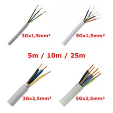 NYM-J Feuchtraumkabel Mantelleitung 3x1,5 3x2,5 5x1,5 5x2,5 Stromkabel Kabel