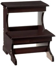 Frenchi Home Furnishing Crestside 2 - Step Wood Step Stool Dark Cherry