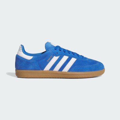 adidas Samba ADV Leather Shoes in Blue Trainers UK 6