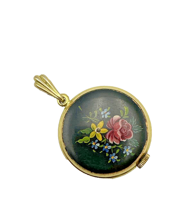 Vintage Fabulous Swiss Made Bucherer Pendant Watch Beautiful Pansy Flower Bucherer | Jewelry | Vintage Fabulous Swiss Made Bucherer  main image 4