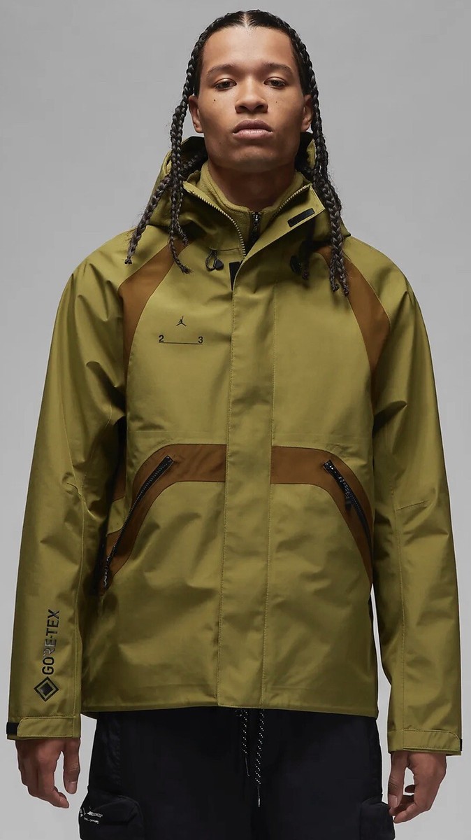 $400 Men's NIKE AIR JORDAN X Gore-Tex 23 Jacket Olive Green $400 Men's NIKE AIR JORDAN X Gore-Tex 23 Jacket Olive Green