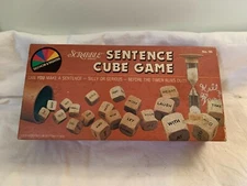 SCRABBLE Brand Sentence Cube Game Selchow & Righter No 96 Vintage 1983