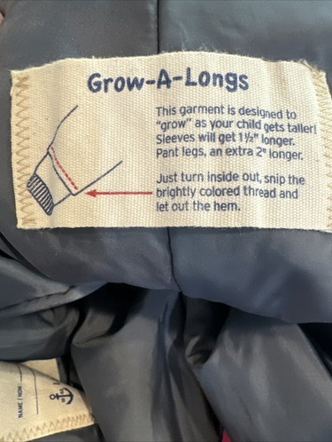Lands End Kids The Squall Snow Ski Pants Winter grow along Pink Sz 12 - Picture 7 of 7
