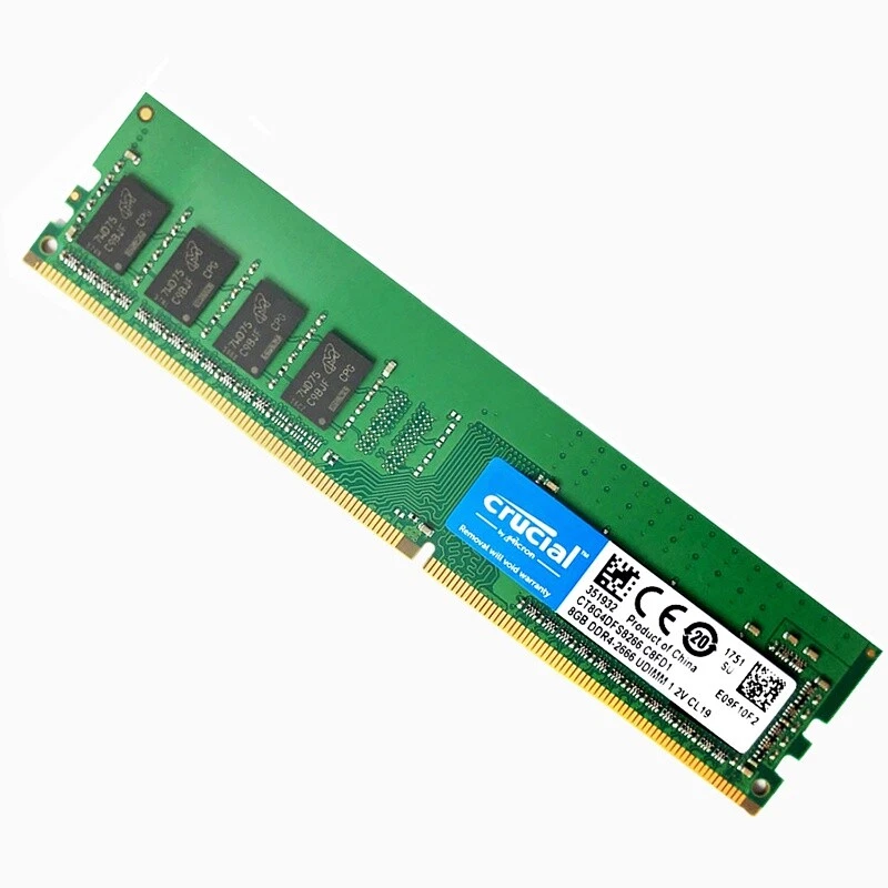 Crucial DDR4 4 GB 8 GB 16 GB 2400 MHZ PC4-19200 288 pines memoria de escritorio atenuación RAM Foto 3 de 4