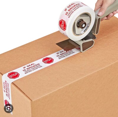 (36 Rolls) Uline If Seal Has Been Broken Check Contents Security Packing Tape
