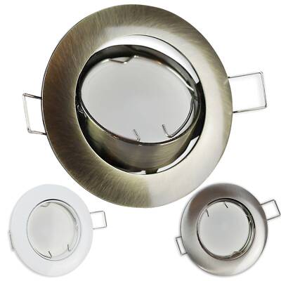 10x LED Einbaustrahler 5-7W schwenkbar rund MR16 12 Volt Einbauspot 75mm