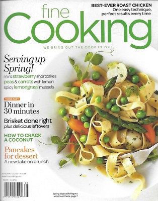 Fine Cooking Magazine Spring Recipes Mint Strawberry Shortcakes Brisket Mussels