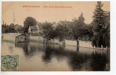MERY SUR SEINE Aube postcard 10 Lavoir on the right bank of the Seine 