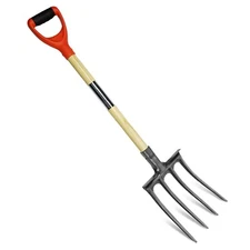 Garden Fork,4 Teeth Spading Fork,Composting Fork,Pitchforks for Digging