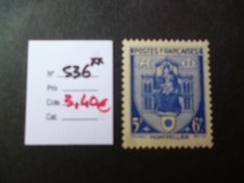 1279  TP FRANCE NEUF 1941  N° 536 **  Cote 3,40 €