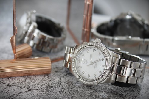 Tag Heuer Aquaracer Diamond Bezel &Dial 32mm WAF1313 Box Papers 6-Month Warranty - Picture 6 of 24