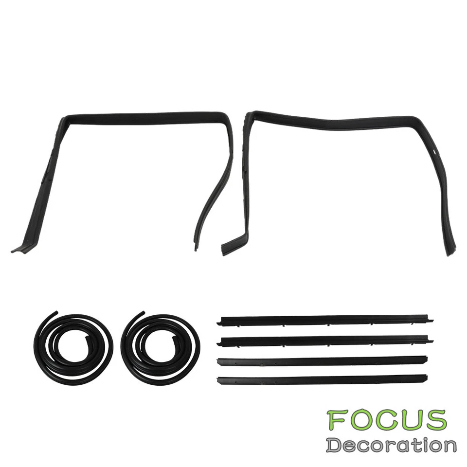 Fit For Chevrolet S10 Blazer GMC S15 Jimmy 1983-1994 Door Seal Kit Matte Black - Image 2 of 4