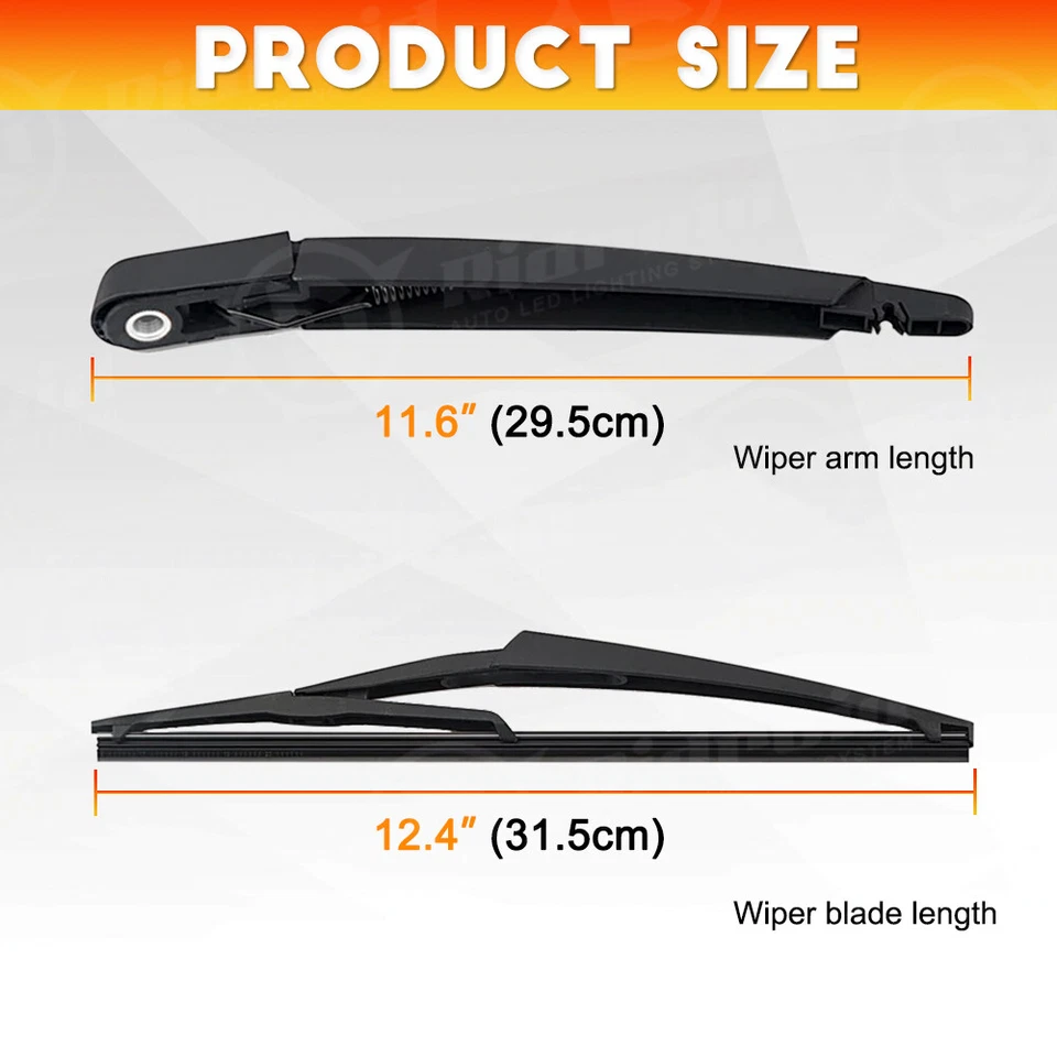 Kit de limpiaparabrisas trasero y brazo para Nissan 2008-2013 ROGUE 2011-2016 JUKE OE Quality Foto 3 de 4