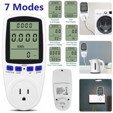LCD Backlight Power Meter Consumption Energy Watt Amps Volt Electricity Monitor