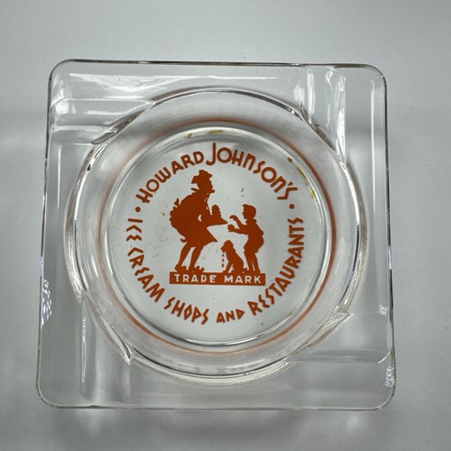 Vintage Howard Johnson's Ice Cream Shops & Restaurants Glass Ashtray Mid-Century - Picture 1 of 8