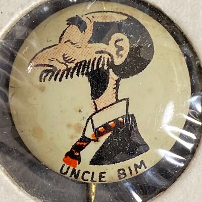 Uncle Bim Kellogg's Pep Pinback Cereal Premium Prize c1945-46