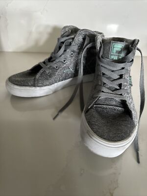 Fila Textile Women's Size 7 Gray High Top Shoes 5SC60498-067 EUC