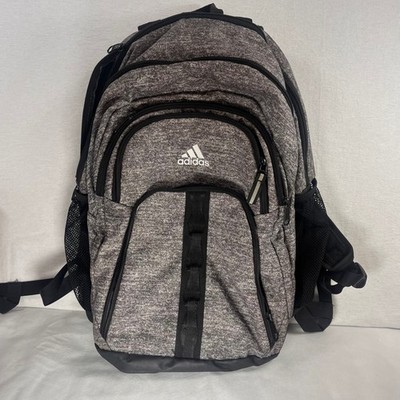 Adidas Gray Heather Backpack Large Multi Pocket Laptop School Travel Bag