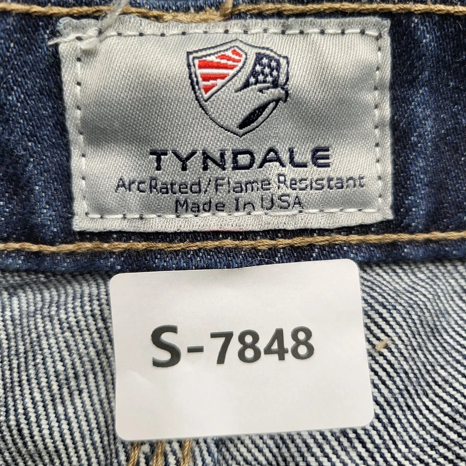 Pantalones de mezclilla Tyndale FR para hombre 32X32 azul carpintero FLF 800 31" entrepierna LEER Foto 3 de 4
