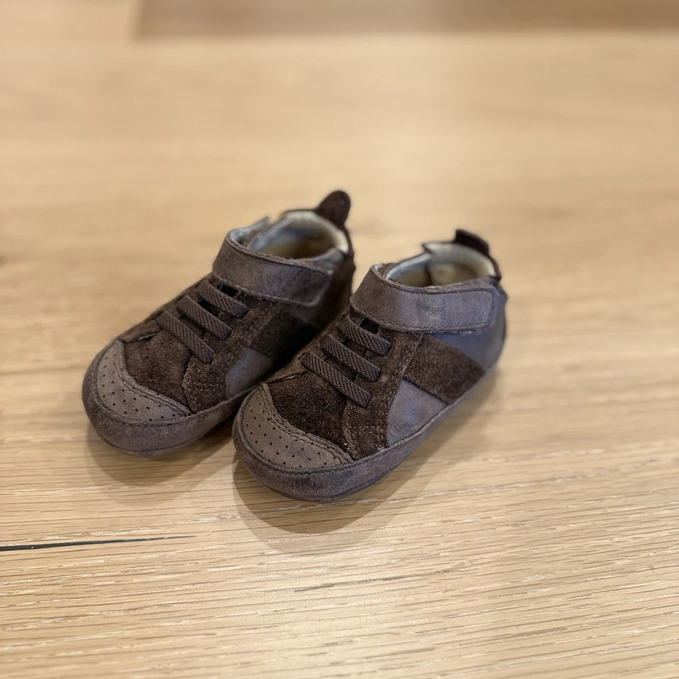 EUC Old Soles Boys Brown Leather Shoes sz 4 / 9-12 Months - Image 2 of 4