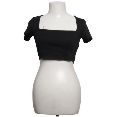 Zara, Top, Größe: L, Schwarz, Baumwolle/Elasthan, Einfarbig, Damen #umE