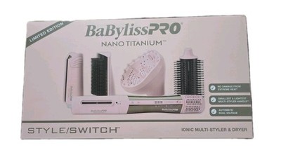 BaByliss PRO Nano Titanium Style / Switch Ionic Multi-Styler Dryer - Pink LE