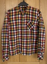 Carhartt WIP Lesile Shirt Womens Large Check Long Sleeve Cotton Button Up