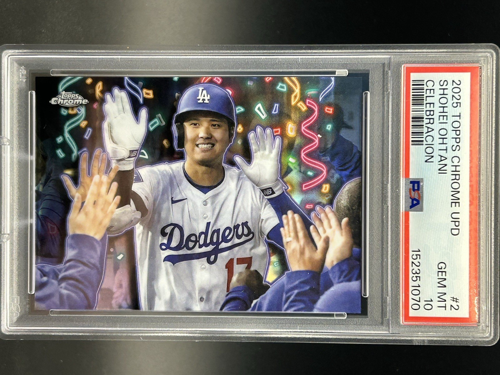 2025 Topps Chrome Update Celebracion #CT2 Shohei Ohtani PSA 10 GEM Dodgers B919