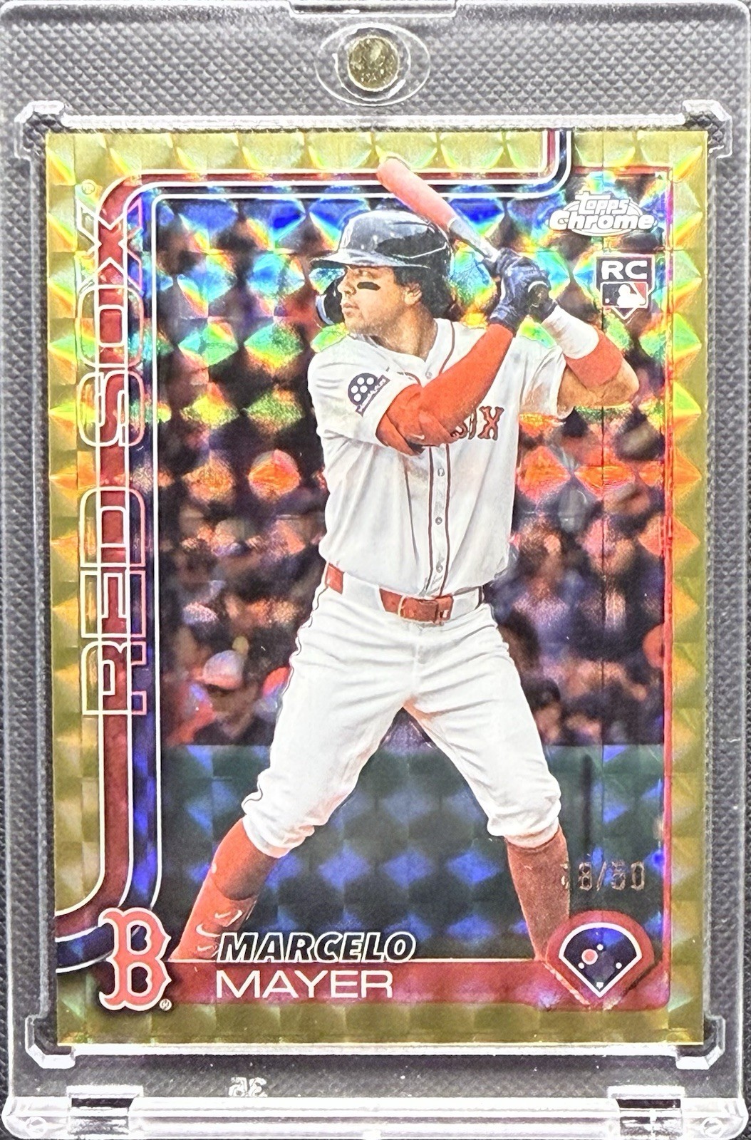 2025 TOPPS CHROME UPDATE MARCELO MAYER GOLD GEOMETRIC REFRACTOR 18/50 #USC9