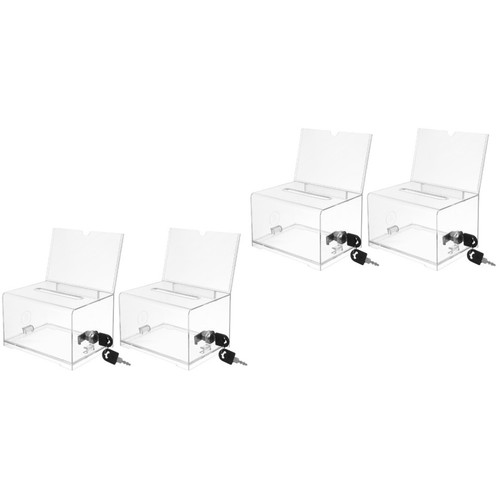 Fundraiser Raffle Box Clear Acrylic Raffle Box Portable Card Storage for Fundraising | eBay ...