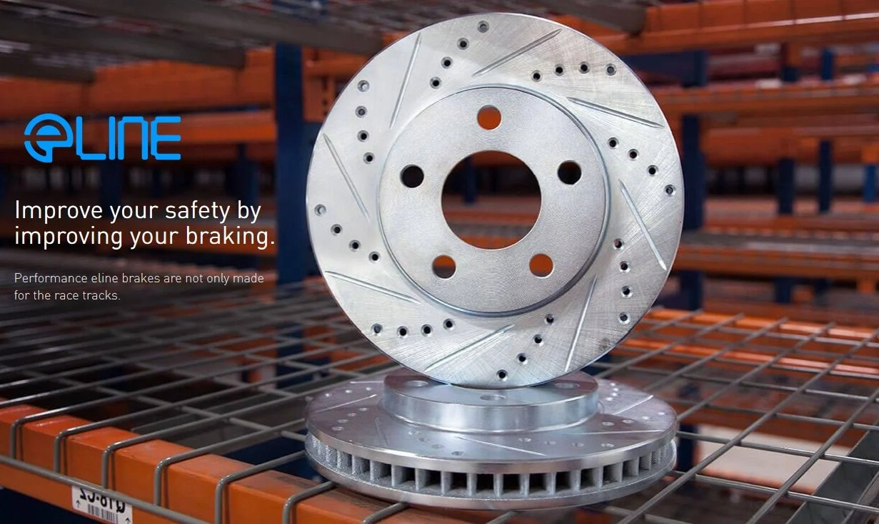 For Acura NSX 97-05 Brake Rotor eLINE Drilled & Slotted 1-Piece Front Passenger