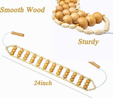 Wood Back Massage Roller Rope Tool,Lymphatic Drainage,Wood Therapy Massage To...