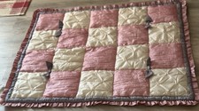 The Peanutshell Bella Pink Ivory Gray Patchwork Baby Crib Quilt