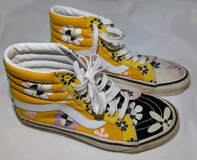 Vans Sk8-Hi Flower Power Floral Mismatched High Top Men s 7.5 / Women s 9 Shoes