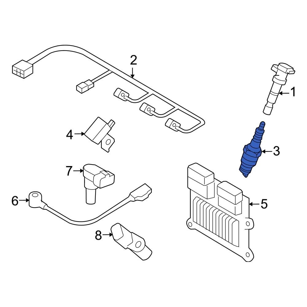 For Hyundai Sonata 2009-2010 Hyundai 1884511160 Spark Plug