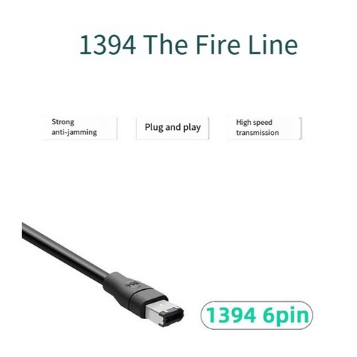 Câble Firewire 1,8 M, Noir, Câble IEEE 1394 Firewire 400 vers Firewire 400 5622 - Photo 2/6